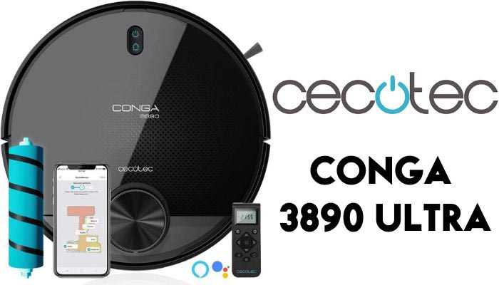 Cecotec Robot vacuum cleaner and sink Conga 3890 Ultra. Laser, 2300Pa, stay  management, map, APP Control and command - AliExpress